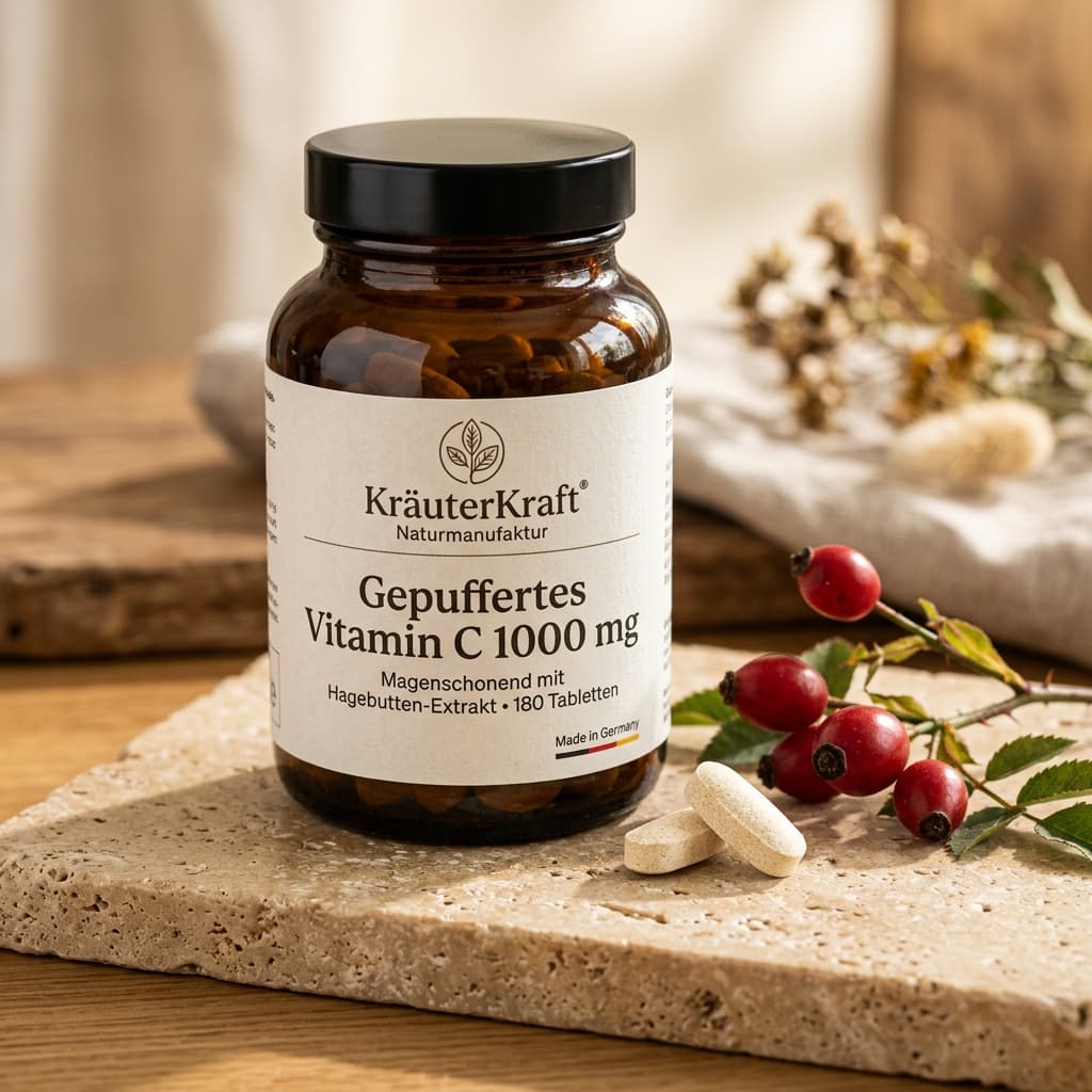 Gepuffertes Vitamin C 1000 mg + Hagebutte